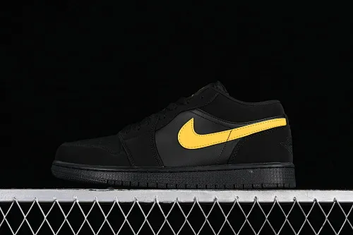 All categories Air Jordan Jordan series basketball shoes Air Jordan 1 Low Z version Air Jordan 1 Low AJ1 Joe 1 black gold hook low-top cultural leisure sports sneakers 553558-071